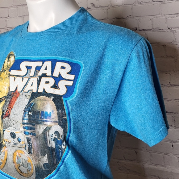 Star Wars Blue Droid Characters T-Shirt Size L - Picture 3 of 5